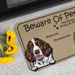 Personalizzato Beware of Pets The Owners Are Shady As Hell Stuoia della porta Decorazione per la casa Regalo di Natale di compleanno per il proprietario dell'animale domestico