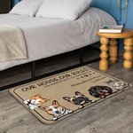 Gepersonaliseerde Mijn Huis Mijn Regels De Mensen Wonen Hier Deurmat Huisdecoratie Verjaardag Kerstcadeau voor Huisdierbezitter