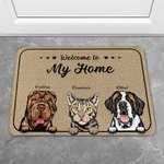 Personalised Welcome To Our Home Door Mat Home Decoration Birthday Christmas Gift for Pet Owner