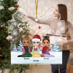 Personalisierte Schwestern für immer Geschenk Form Acryl Ornament Weihnachten Geburtstag Geschenke für Freunde
