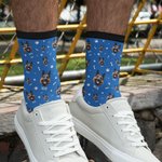 Personalised Multi-color Pet Portrait Socks with Name Cute Christmas Birthday Gift For Pet Lover