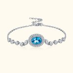 Bracelet Réglable Personnalisé avec Pierre de Naissance Bracelet de Style Vintage Cadeau Anniversaire Fête pour Femme