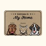Personalised Welcome To Our Home Door Mat Home Decoration Birthday Christmas Gift for Pet Owner
