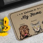 Personalised Welcome To Our Home Door Mat Home Decoration Birthday Christmas Gift for Pet Owner