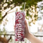 Personalized Cardinal Pattern 3D Print Effect Skinny Tumbler Food-grade Stainless Steel Memory Gift Christmas Gift for Family