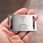 Personalized Stainless Steel Molle Tag Military Patch Backpack Tag with Engraved Icon and Text Military Gift for Him