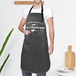 Personalizzato Il grembiule da cucina impermeabile NO.1 con 2 tasche Grembiule pettorina regolabile Regalo di cucina per il marito papà amante della c
