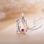 Personalisierte Zweige und Blätter Design Halskette mit Geburtsstein Weihnachten Geburtstag Valentinstag Geschenk für sie