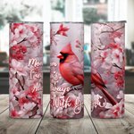 Personalized Cardinal Pattern 3D Print Effect Skinny Tumbler Food-grade Stainless Steel Memory Gift Christmas Gift for Family