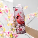 Personalized Cardinal Pattern 3D Print Effect Skinny Tumbler Food-grade Stainless Steel Memory Gift Christmas Gift for Family