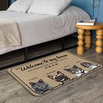 Personalized Welcome To My House The Humans Just Live Here With Us Door Mat 1-6 Pets Home Decoration Housewarming Birthday Gift for Pet Owners