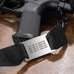 Personalized Stainless Steel Molle Tag Military Patch Backpack Tag with Engraved Icon and Text Military Gift for Him