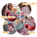 Manta con nombre personalizada de forro polar con estampado de cardenales Regalo para el recuerdo