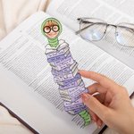 Set di 5 segnalibri personalizzati per la lettura con foto e testo Regalo di Natale per gli amanti dei libri