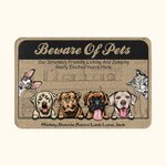 Personalized Beware Of Pets Our Intensely Friendly Really Excited You're Here Door Mat Home Decoration Birthday Christmas Gift for Pet Owner