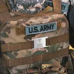 Personalized Stainless Steel Molle Tag Military Patch Backpack Tag with Engraved Icon and Text Military Gift for Him