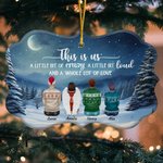 Personalizado A Little Bit Of Crazy A Little Bit Loud Forma irregular Adorno de cerámica Regalo de Navidad Regalo conmemorativo para la familia