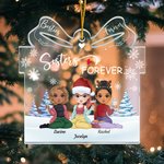 Personalisierte Schwestern für immer Geschenk Form Acryl Ornament Weihnachten Geburtstag Geschenke für Freunde