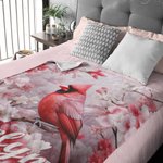 Manta con nombre personalizada de forro polar con estampado de cardenales Regalo para el recuerdo