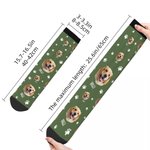 Personalised Multi-color Pet Portrait Socks with Name Cute Christmas Birthday Gift For Pet Lover