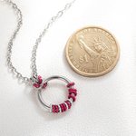 Personalizado Código Morse Mensaje Oculto Anodizado Círculo Collar Collares Joyería Collar sumiso Cumpleaños Aniversario Regalo para las mujeres