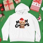 Personalizzato Meowy Natale Felpa con cappuccio con cappello di Natale Unisex Pullover Compleanno Regalo di Natale per gli amanti dei cani e dei gatti