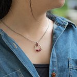 Personalizado Código Morse Mensaje Oculto Anodizado Círculo Collar Collares Joyería Collar sumiso Cumpleaños Aniversario Regalo para las mujeres