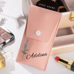 Gepersonaliseerde Waterverf Geboortebloem Make-up kwastentasje met 8 stuks make-up kwasten Verjaardag Bruiloft Kerstcadeau voor haar