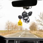 Personalisierte Kuh Aromatherapie hängenden Ornament Auto Rückspiegel Weihnachtsbaum Dekoration Weihnachten Housewarming Geschenk für Kuh-Liebhaber