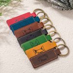 Porte-clés en Cuir PU Personnalisé avec Nom et Oreilles de Chien ou Chat Gravés Cadeau d'Anniversaire Noël pour Amoureux des Animaux de Compagnie