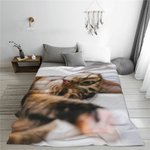 Personalisierte Haustier-Foto-Porträt-Decke Foto Andenken Home Dekoration Geburtstag Weihnachten Gedenkgeschenk für Familie Freund Haustierliebhaber