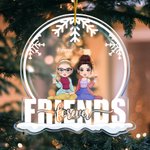 Personalizzato Natale fiocco di neve amici acrilico Ornamento Natale compleanno regali per Besties sorella