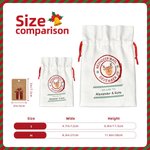 Personlig renpost julklappspåse dubbelsidig dragsko tomtesäck med mini-etikett Party Holiday Supplies Present till familj barn