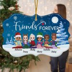 Personalizzato Amici per sempre Forma irregolare Ornamento in ceramica Regali di Natale e di compleanno per gli amici