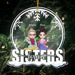 Personalizado Copo de Nieve Hermanas Acrílico Ornamento Decoración para el Hogar Regalos de Navidad para Besties Mujeres