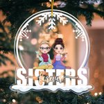 Personalizado Copo de Nieve Hermanas Acrílico Ornamento Decoración para el Hogar Regalos de Navidad para Besties Mujeres