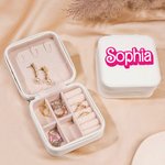 Gepersonaliseerde reizen sieraden dozen met naam verjaardag bruidsmeisje Moederdag cadeau voor meisjes moeder vrouw vrienden