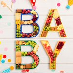 Personalisierte wiederverwendbare hohe Qualität 3D gedruckt Charcuterie Brief Boxen Weihnachtsgeschenk für Baby-Dusche Geschlecht Reveal Party Geburts