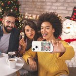 Gepersonaliseerde Retro Jolly Vibes Kerstman telefoon geval voor iPhone met naam Kerst verjaardagscadeau voor familie vriend