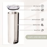 Personalisierte Big Zodiac Energie Horoskop 20oz Skinny Becher mit Deckel und Strohhalm Reinigungsbürste Geburtstag Weihnachten Geschenk für Sternzeic