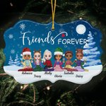 Personalizzato Amici per sempre Forma irregolare Ornamento in ceramica Regali di Natale e di compleanno per gli amici