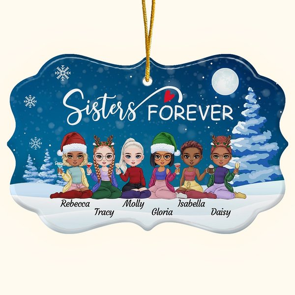 Sisters Forever Ceramic Ornament Christmas Gifts