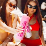 Gobelet Coloré Personnalisé avec Nom en Style Fille de Rose 450ml avec Paille Cadeau de Mariage pour Amie