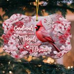 Personifierad 3D-utskriftseffekt Kardinalmönster Keramisk prydnad med namn Minnesgåva Julklapp för fågelälskare Familj