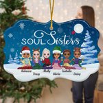 Gepersonaliseerde Soul Sisters Onregelmatige Vorm Keramisch Ornament Kerst Verjaardag Gifts voor Vrienden
