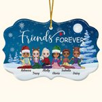 Personalizzato Amici per sempre Forma irregolare Ornamento in ceramica Regali di Natale e di compleanno per gli amici