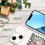 Gepersonaliseerde Retro Jolly Vibes Kerstman telefoon geval voor iPhone met naam Kerst verjaardagscadeau voor familie vriend