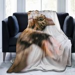 Personalisierte Haustier-Foto-Porträt-Decke Foto Andenken Home Dekoration Geburtstag Weihnachten Gedenkgeschenk für Familie Freund Haustierliebhaber