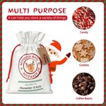 Personlig renpost julklappspåse dubbelsidig dragsko tomtesäck med mini-etikett Party Holiday Supplies Present till familj barn
