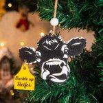 Personalisierte Kuh Aromatherapie hängenden Ornament Auto Rückspiegel Weihnachtsbaum Dekoration Weihnachten Housewarming Geschenk für Kuh-Liebhaber